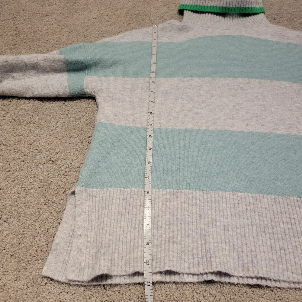 J. Crew Striped Turtleneck Sweater in Supersoft Yarn